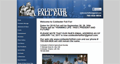 Desktop Screenshot of coldwaterfallfair.com